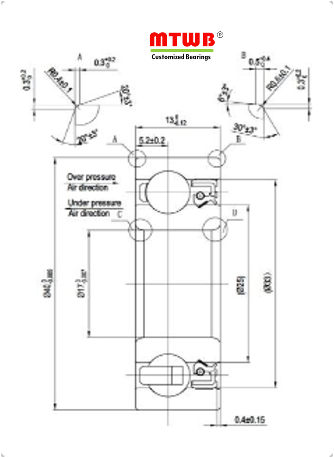 Elektrohandwerkzeuglager 6203 W13 FvLy TN9 A3 C3 V2 L10-6 für HUSQVARNA Holzbearbeitungs-Elektrowerkzeug