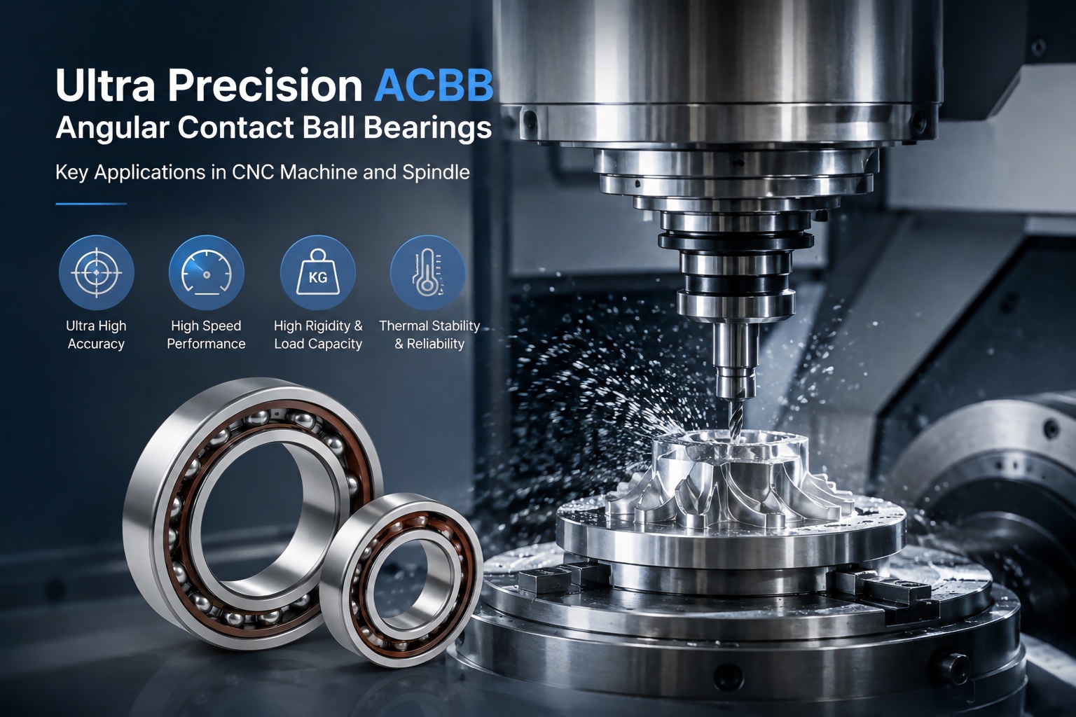 Ultra Precision ACBB Winkel Kugellager: Schlüssel anwendungen in CNC-Maschine und Spindel